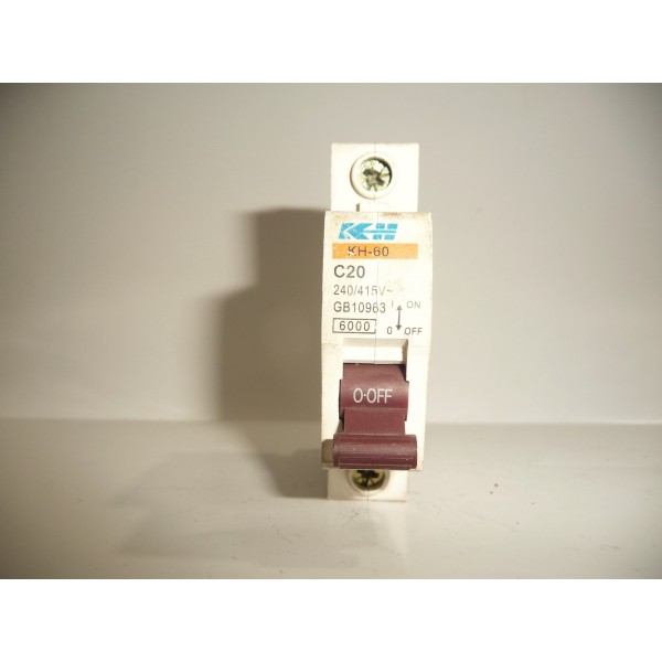 Miniature Circuit Breakers, GB10963, KH-60, C20,6000, KH Electric